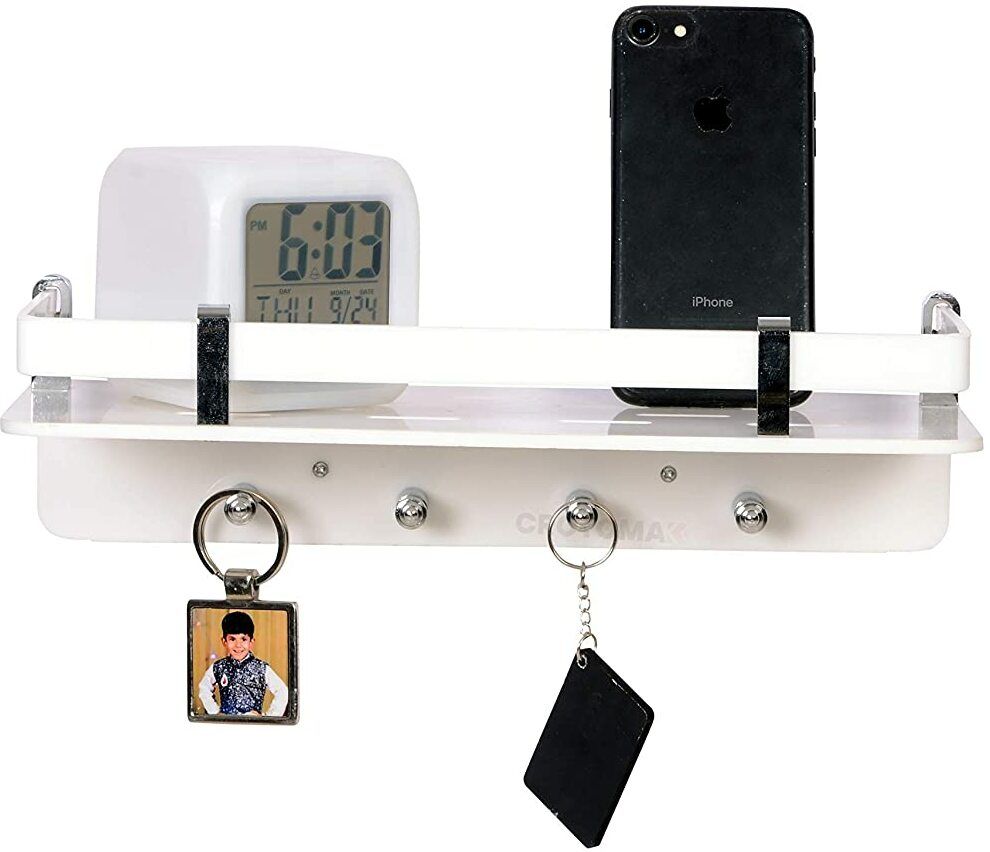 spacekeeper Acrylic Key Holder with Shelf 2 in 1 Multipurpose/Key with Wall Mount Acrylic Key Holder-picture-14