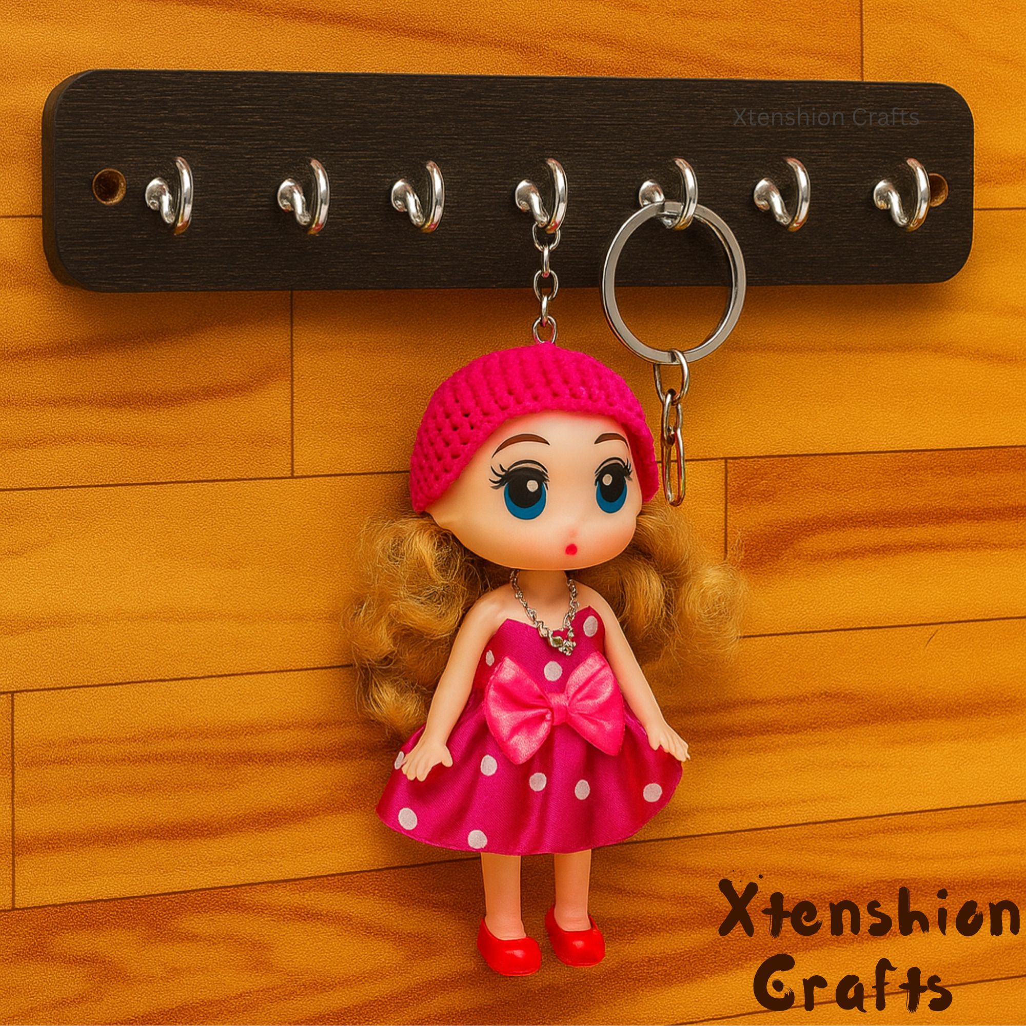 Wooden Wall Mount Doll key holder Wall Shelves Wooden Wall Shelf Wood Key Holder-image-6