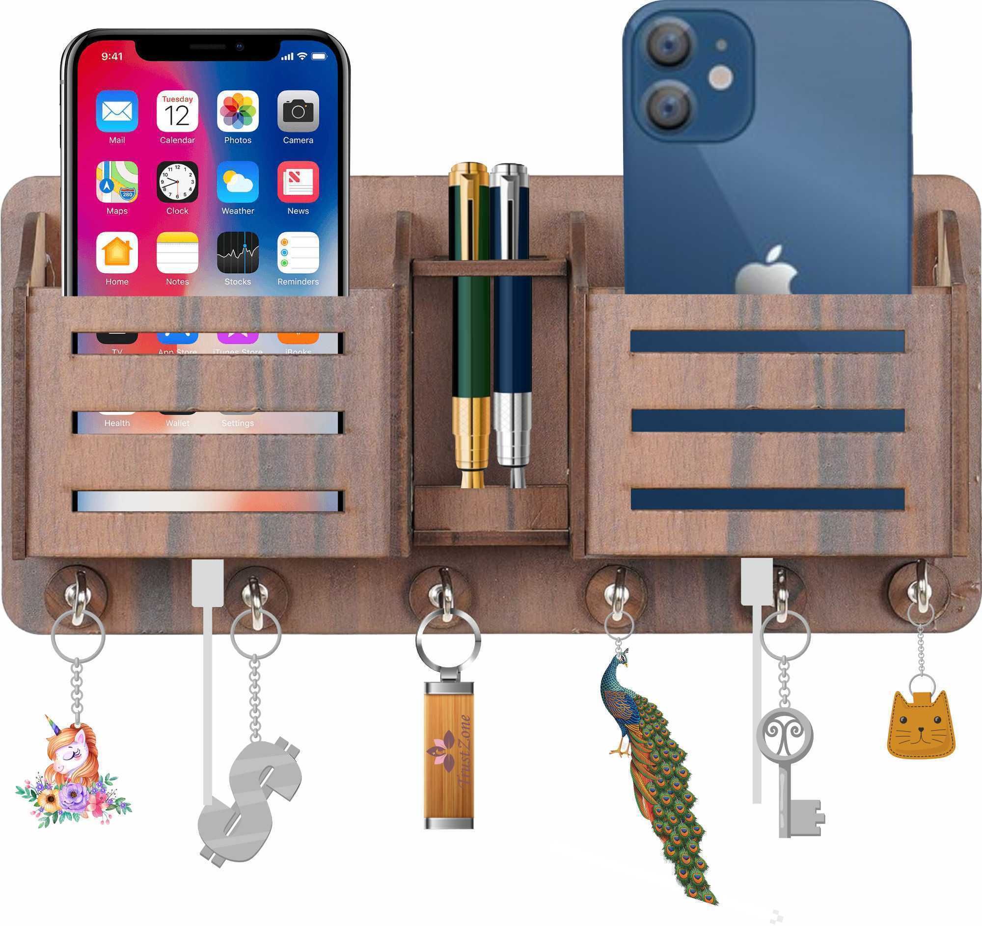 Mobile Holder /Phone Stand/ Key Holder /Wall Decor/Home Decor/ Wood Key Holder