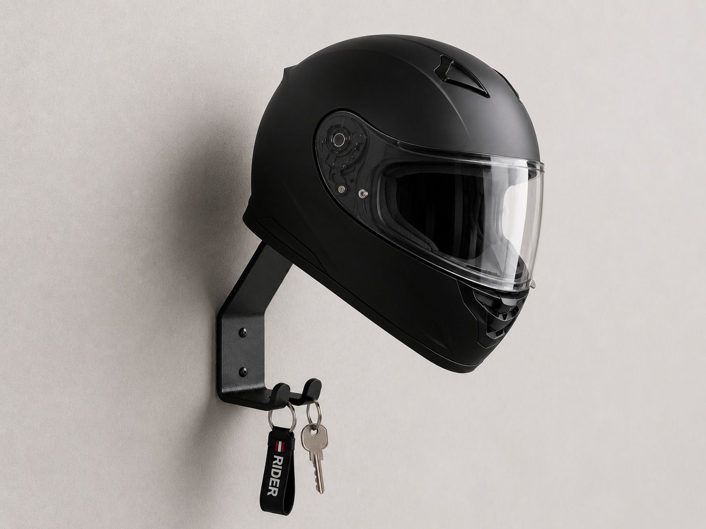 moxzilla Helmet Wall Holder Metal with Iron Key Holder-picture-3