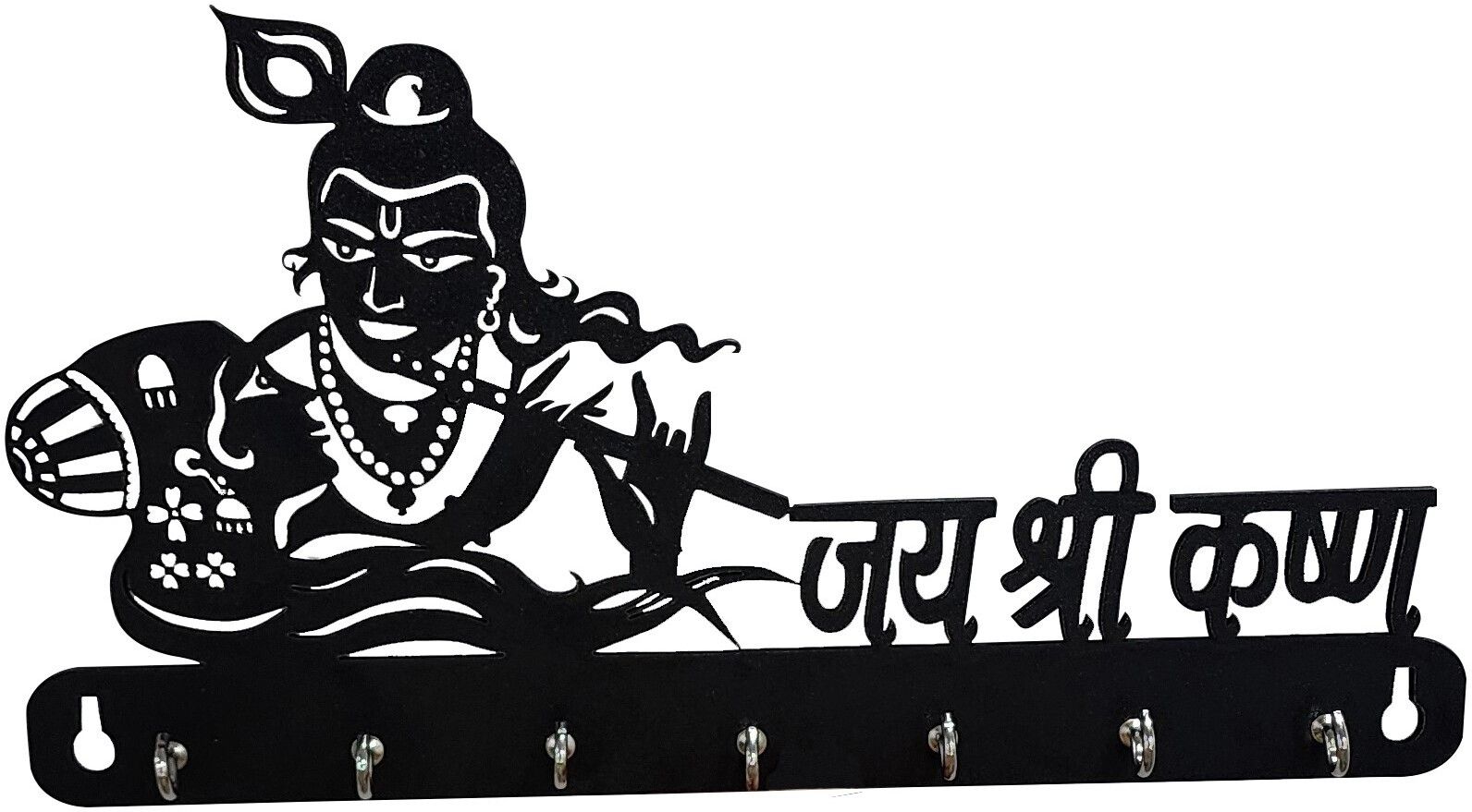 trendig radhe krishna Wood Key Holder-image-26