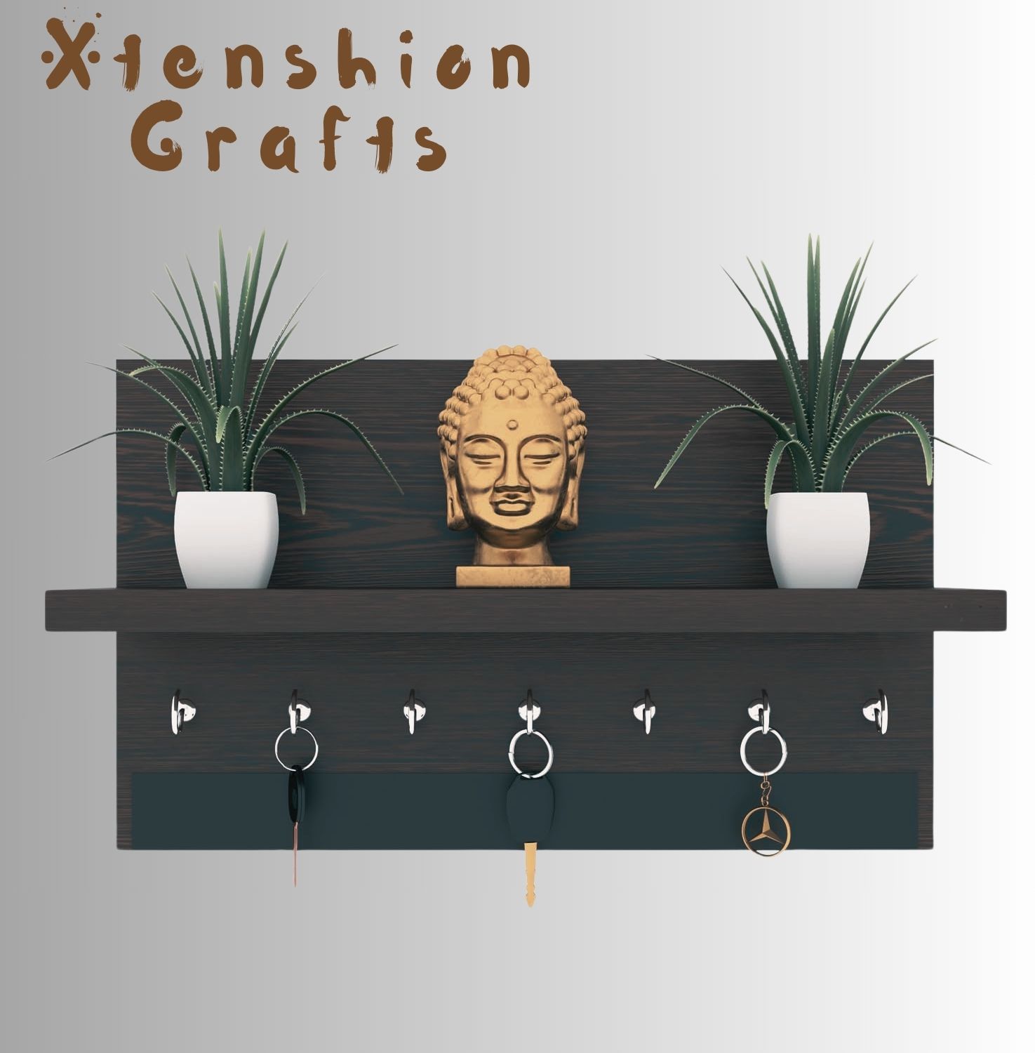 Xtenshion Craft Elegant Design Key Holder For Home & Flat Wood Key Holder