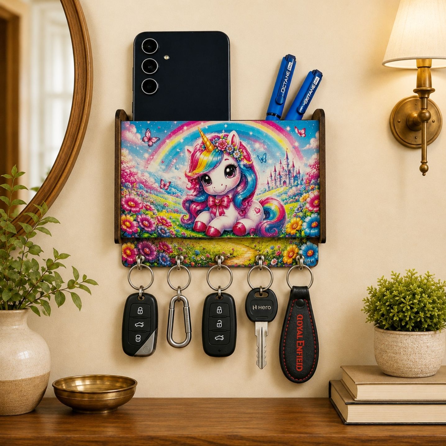 Unicron Hosre 2 Box Wooden Key Holder Home Decor /key hanger/key organiser Wood Key Holder-image-33