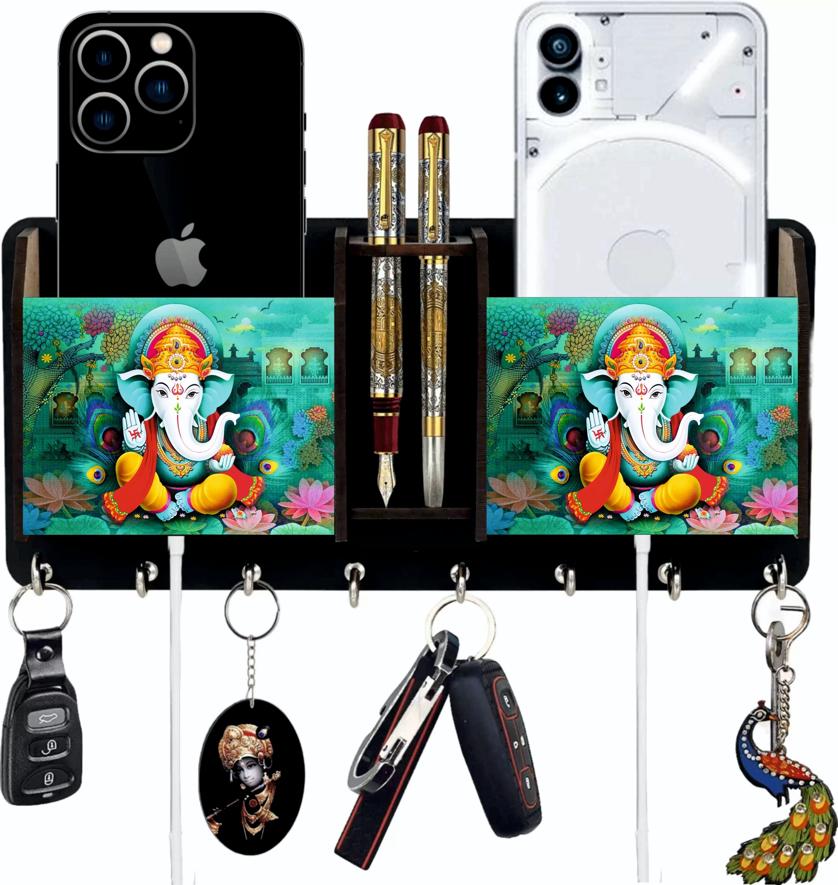 Wood ganesh key holder for home and Office Wood Key Holder-image-14
