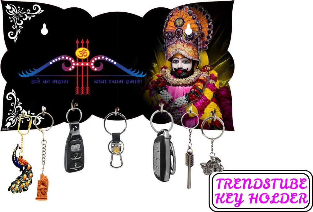 Khatu Shyam ji Key Holder For Diwali Home Decoration Wood Key Holder-image-44