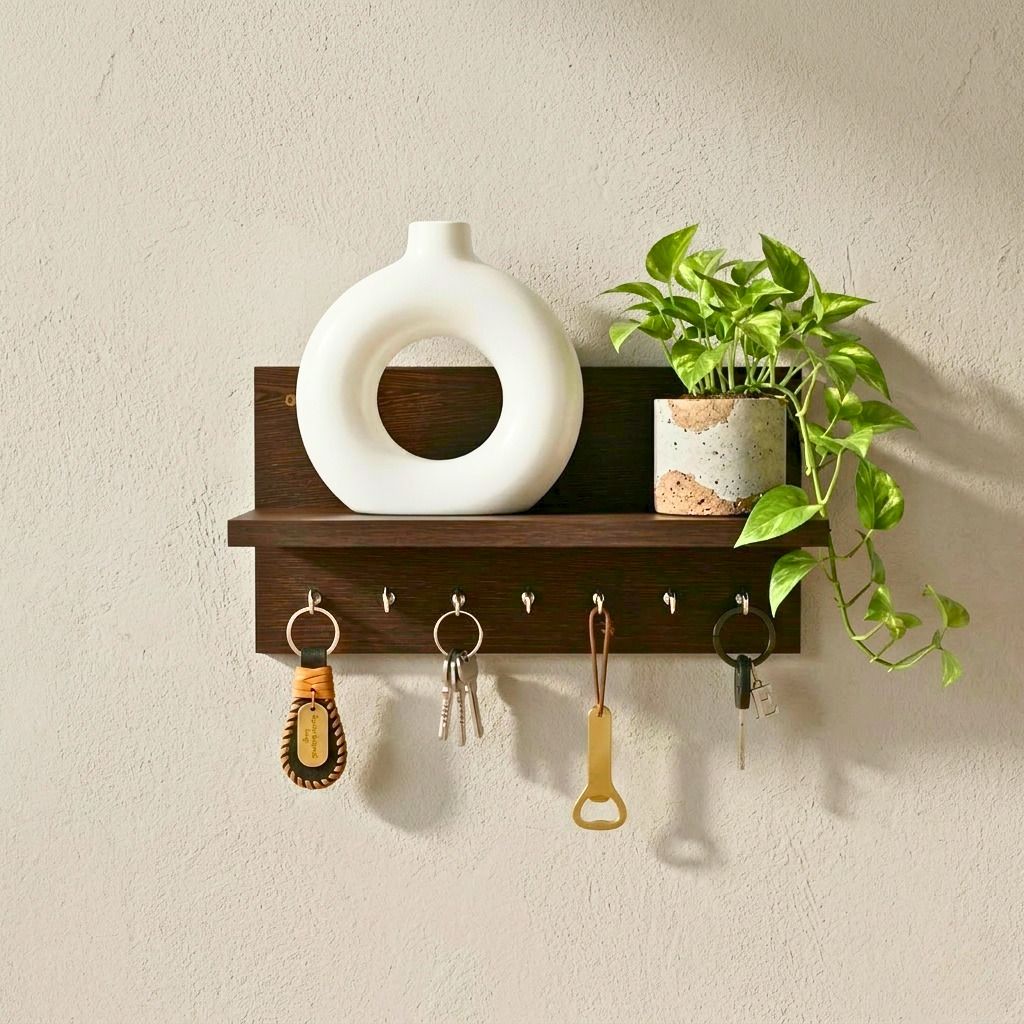 Key Holder for Wall | Home Decoration Items | Wall Key Holder | Home Accessories Wood Key Holder-image-37