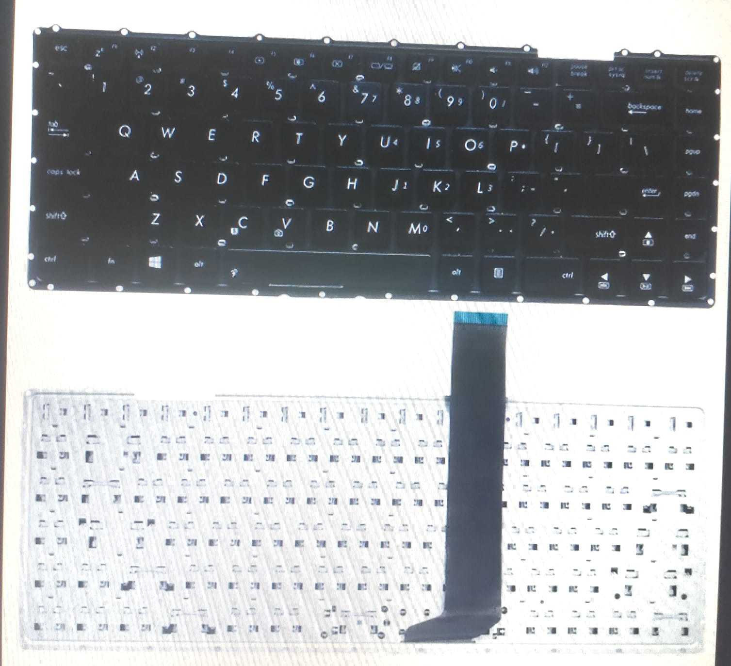 TechSonic Laptop keyboard for Asus X450 / X450V / X450VB / X450VC / X450C Laptop Keyboard Replacement Key image 1