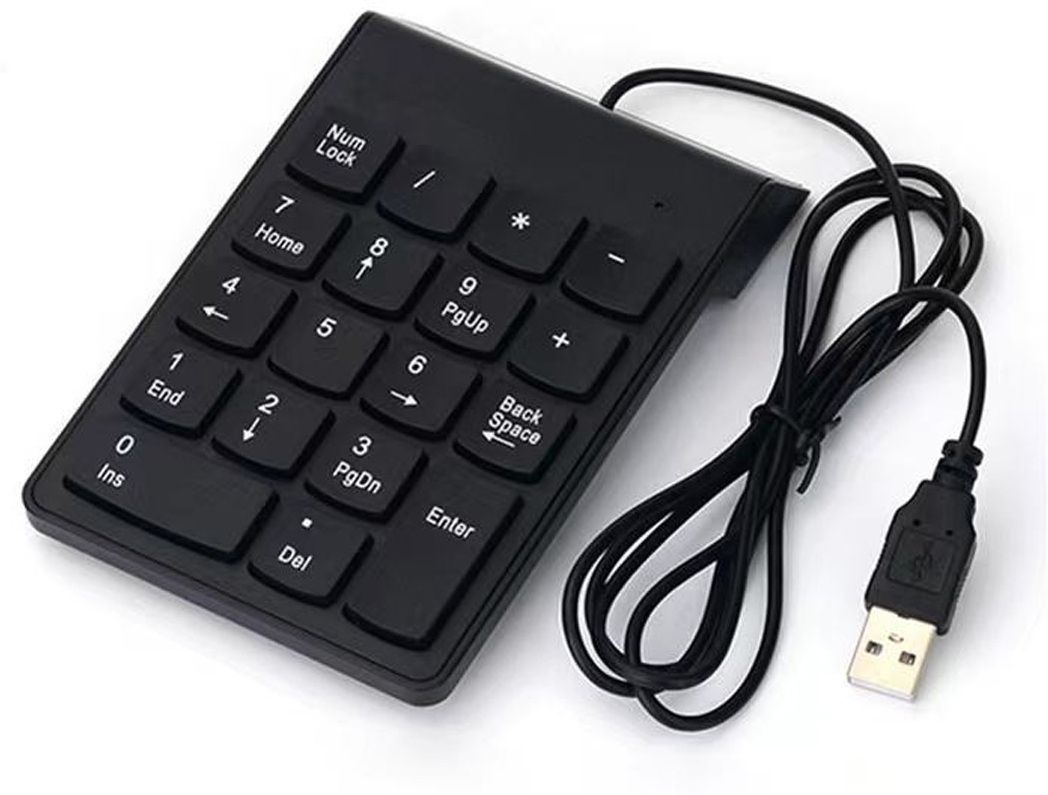 Imaashi 18 Keys Portable USB Numeric Keypad - Ultra-Slim Wired Number Pad for PC Laptop Keyboard Replacement Key-image-23