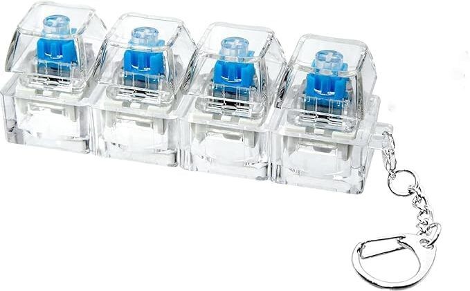 Wishbone Mechanical Keyboard Switch Tester Keychain With Blue Clicky Buttons Laptop Keyboard Replacement Key-image-22