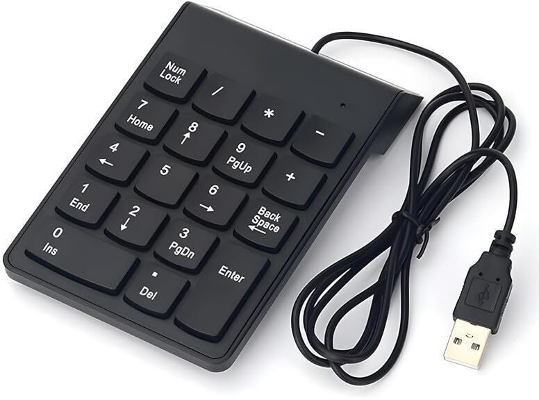 Sancy Portable USB Numeric Keypad | Slim Mini Number Pad for Laptop & Desktop Laptop Keyboard Replacement Key-image-34