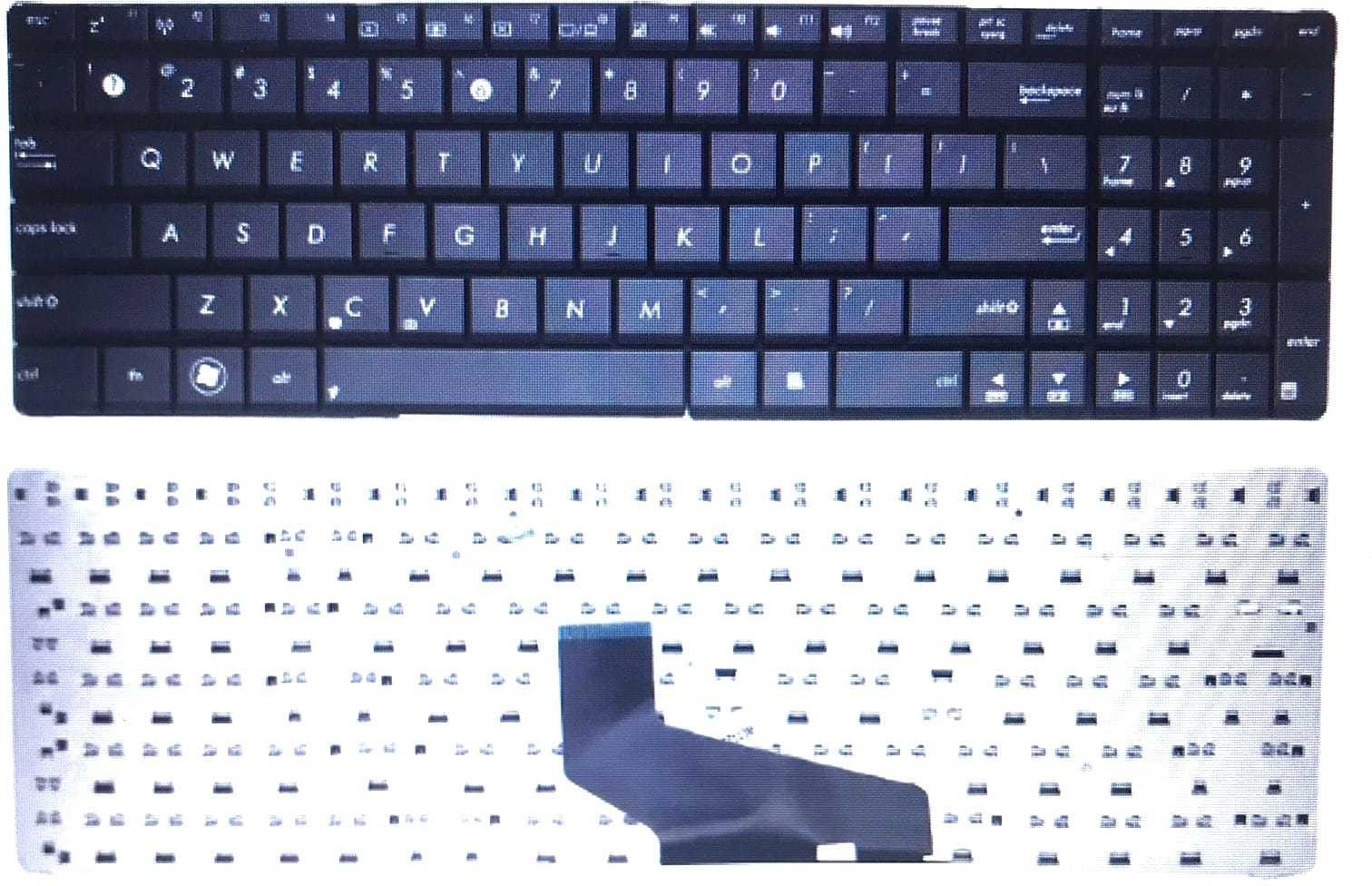 TechSonic Laptop keyboard for X53U-SX / X53U-XR1 / X53U-XR2 / X53Z / X53Z-RH61 Laptop Keyboard Replacement Key image 1