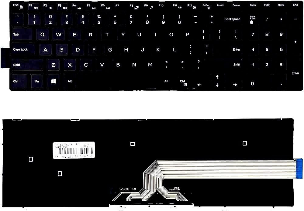 WISTAR Non-Backlit Keyboard for Dell Inspiron 3541 3542 3543 5542 5542 keyboard Laptop Keyboard Replacement Key image 1