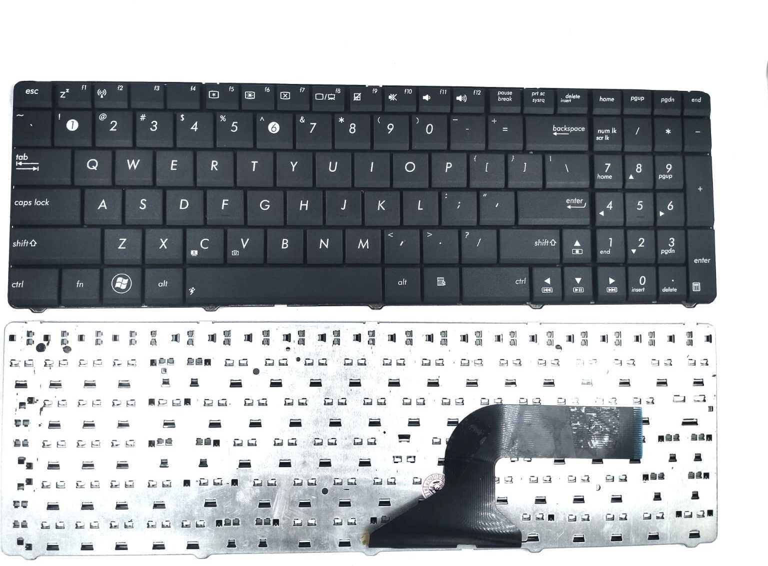 TechSonic Laptop keyboard for A52 / A52f / A53 / A54 / A54C Laptop Keyboard Replacement Key image 1