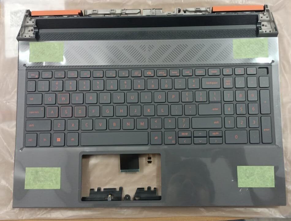 DJEnterprises DJ New 025CCM 25CCM for Del.l G15 5530 Palmrest Upper Case Red Backlit Keyboard Laptop Keyboard Replacement Key-image-35