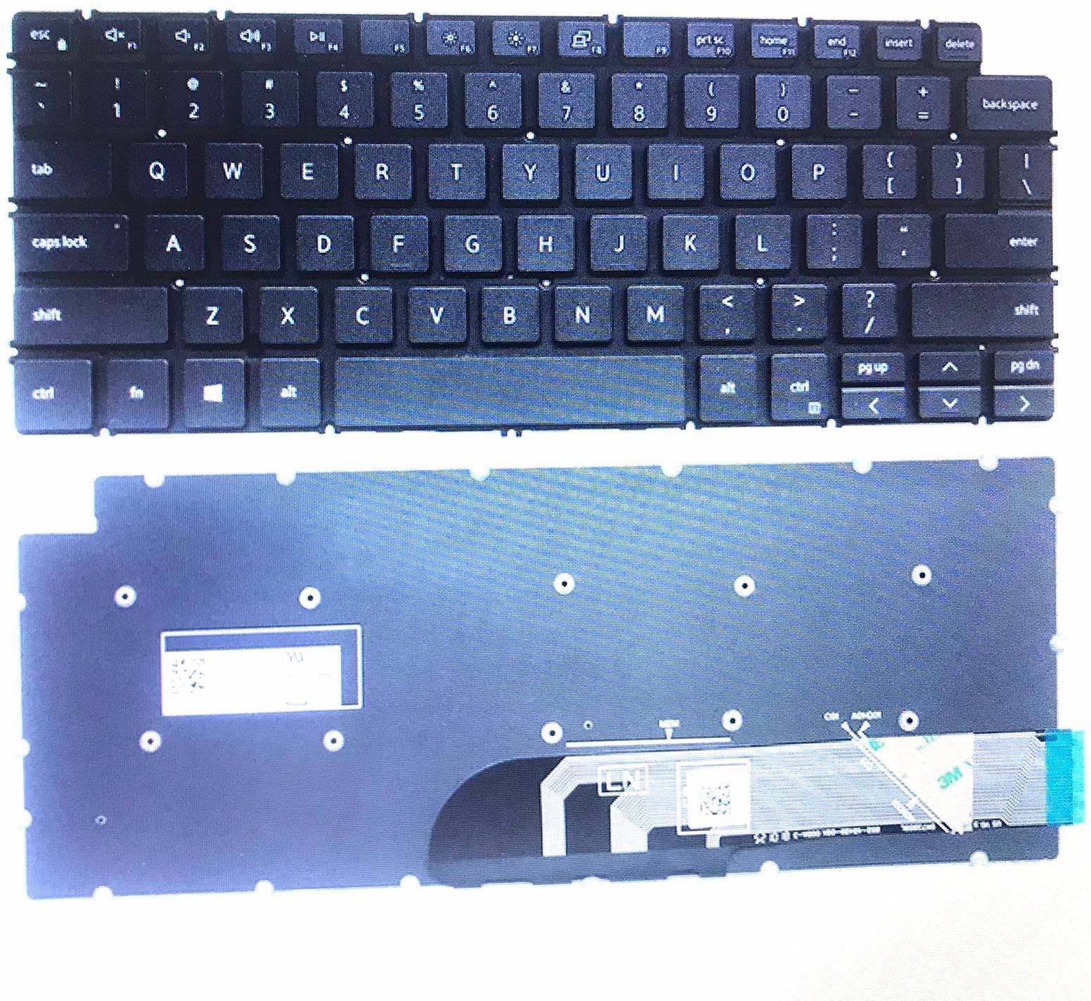TechSonic Laptop keyboard for Dell Inspiron 5390 / 5391 / 7490 / 7491 / 5498 Laptop Keyboard Replacement Key image 1