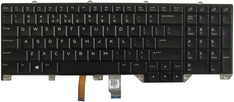 MACKTECH 17 R4 00WN4Y 0WN4Y PK131QB1A00 Laptop Keyboard Replacement Key image 1