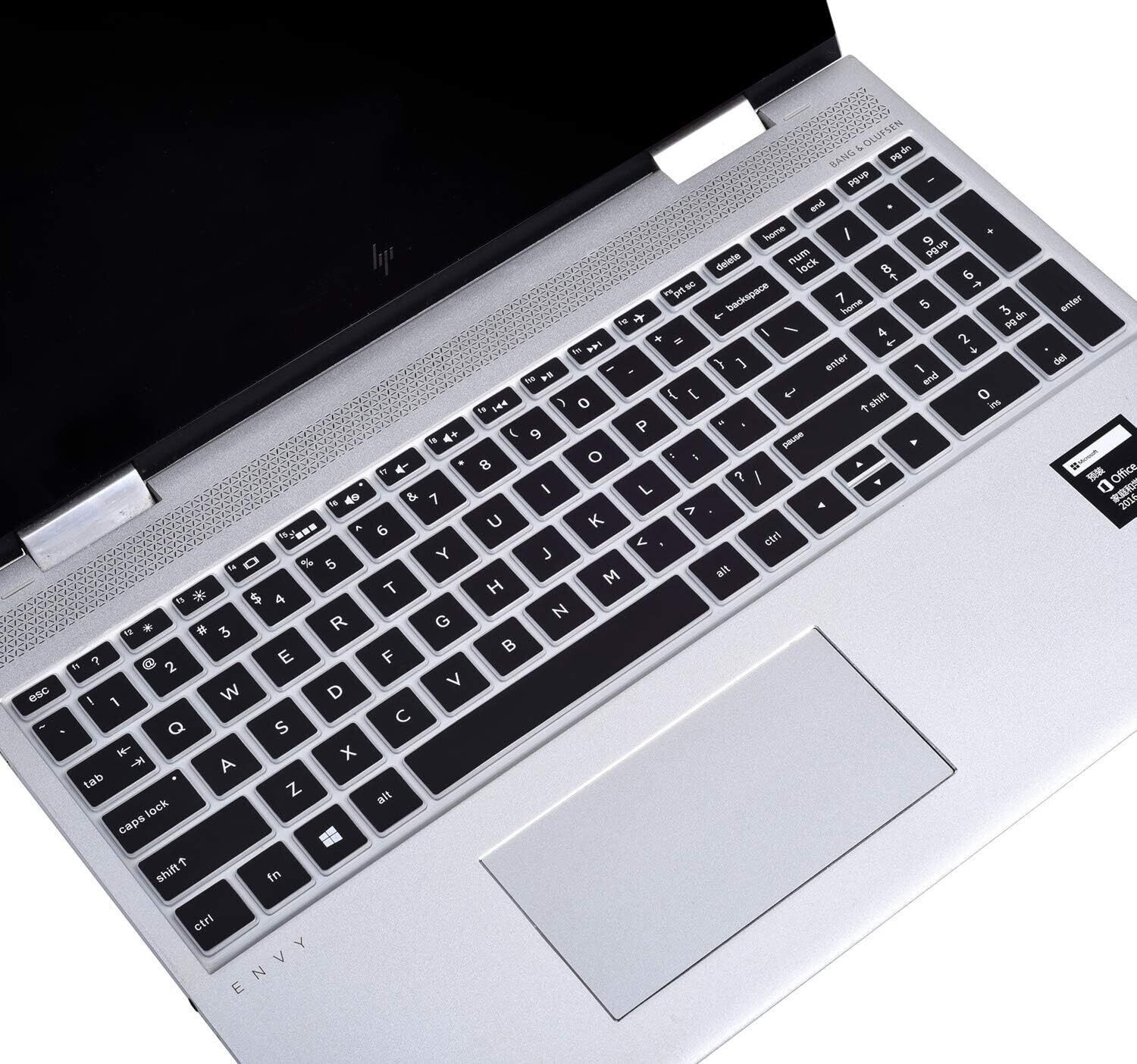 Saco Black,Keyboard Protector 17.3 Inch Laptop Dust Cover for Envy HP 15s-EQ,15s-DU,15s-EY, 15s-FQ/HP Envy 17 17.3 17t 17M 17-by 17-bs 17-bw Series Keyboard Skin-picture-13