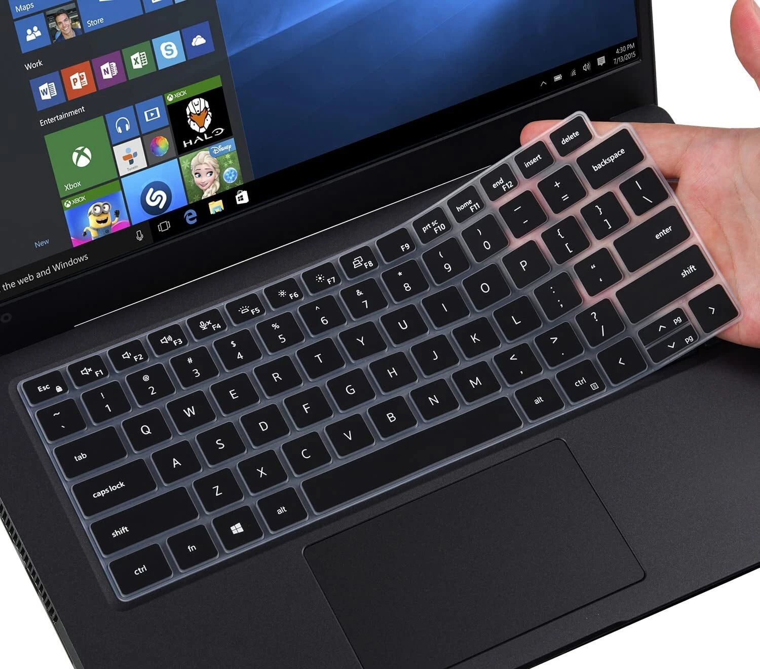 Saco Black,Silicone Keyboard Cover Skin for Dell Latitude 3440 5340 7310 13.3 Inch Notebook Laptop Keyboard Skin-image-7