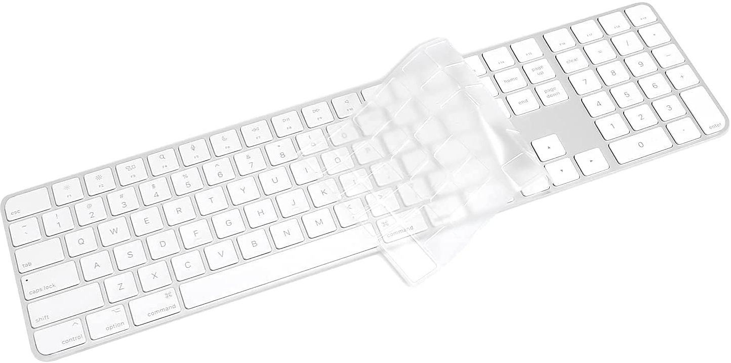 Saco Keyboard Cover for (for 2022 Mac Studio & 2021 iMac 24 inch M1 Chip) Apple Magic Keyboard with Touch ID and Numeric Keypad Model-A2520 Keyboard Skin-picture-15