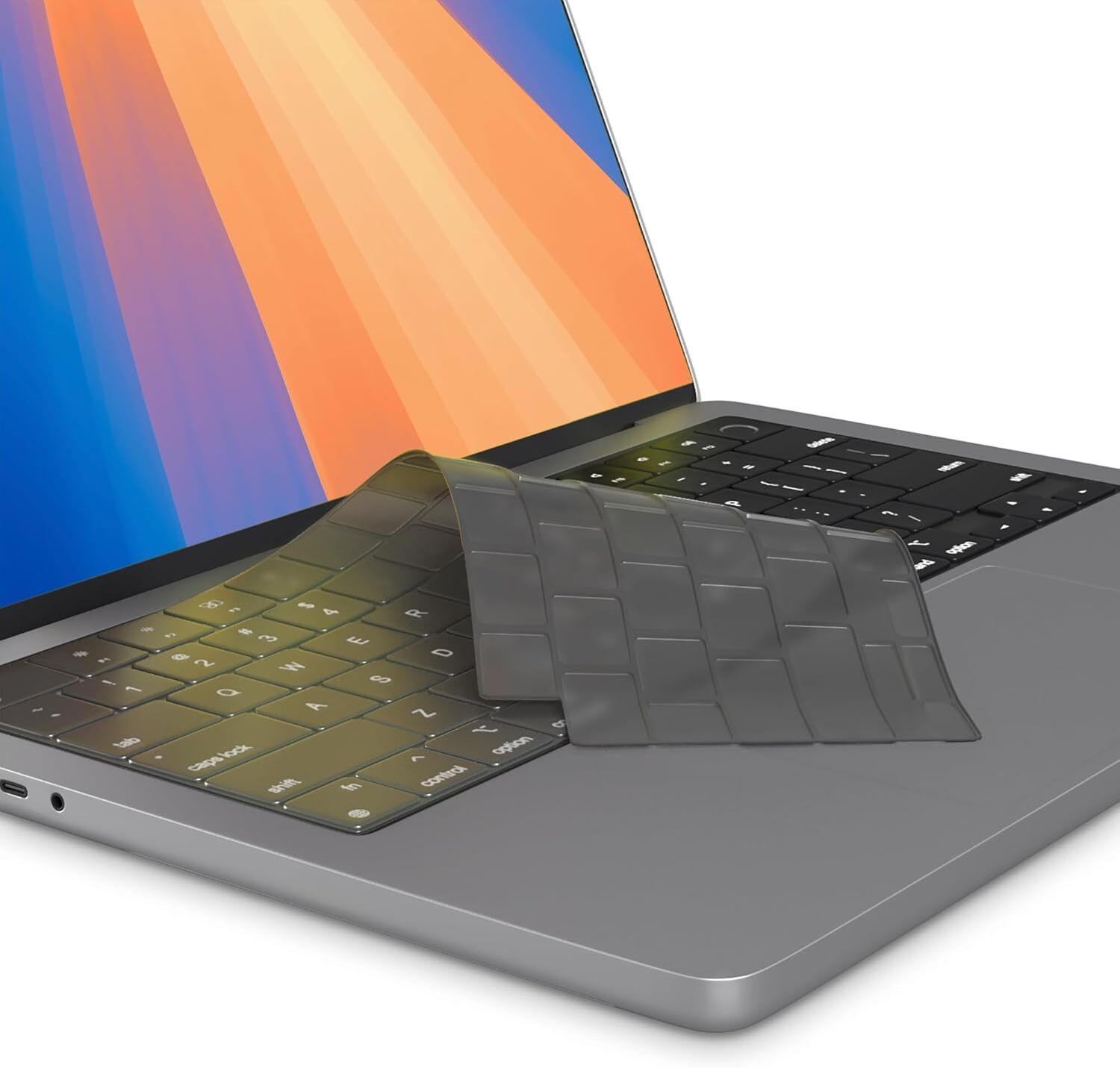 RAYA Silicone Keyboard Cover for MacBook Air 15 M3 & Air 13.6 M2/M3 2024-2021 MacBook Pro 14 / Pro 16 M3 (A2918 A2992 A2779 A2991 A2780) Laptops Keyboard Skin