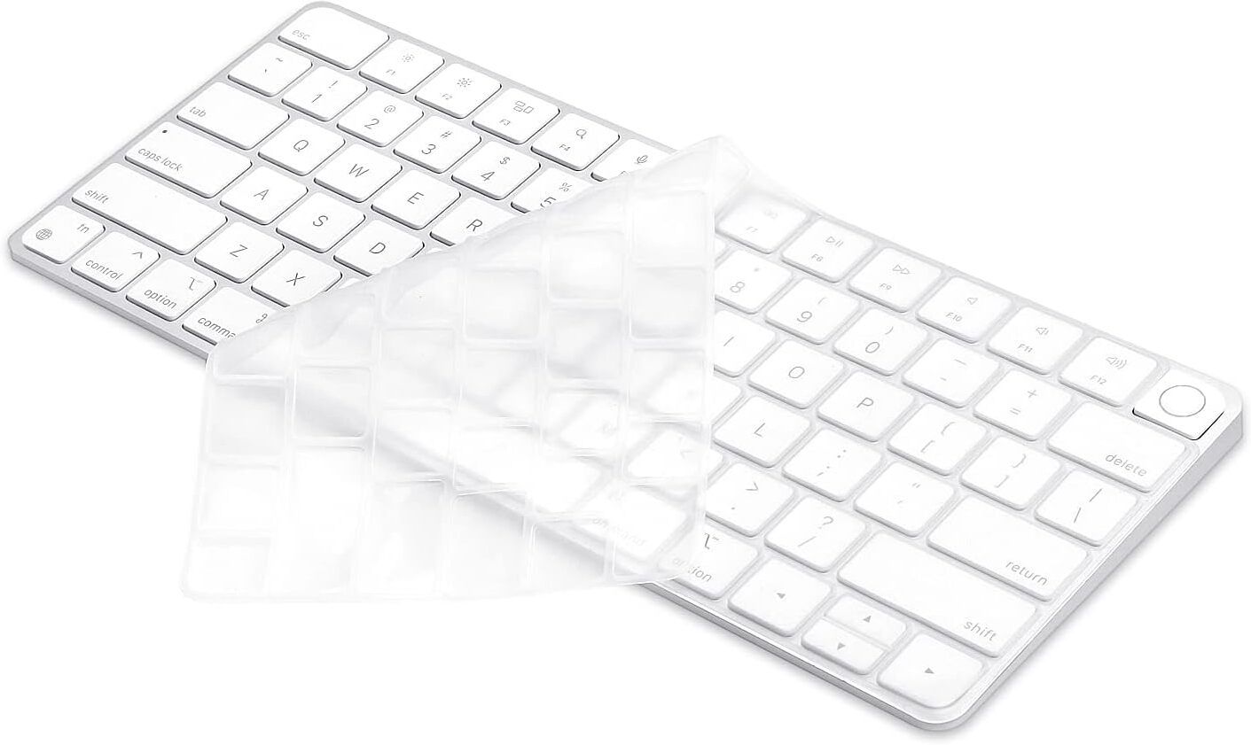 Saco Silicone Skin Keyboard Cover for iMac Magic M1 Chip Keyboard A2450 and Magic Keyboard with Touch ID A2449 (2021) Keyboard Skin-image-2