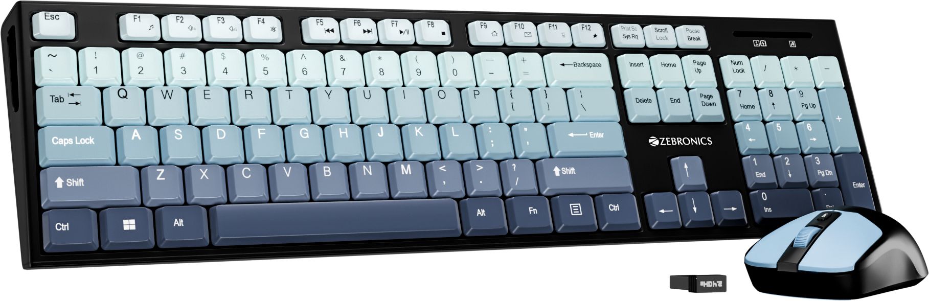 ZEBRONICS Zeb-Companion 304 (Green) Wireless Laptop-size Desktop Keyboard Compatible with Desktop, Laptop-image-47