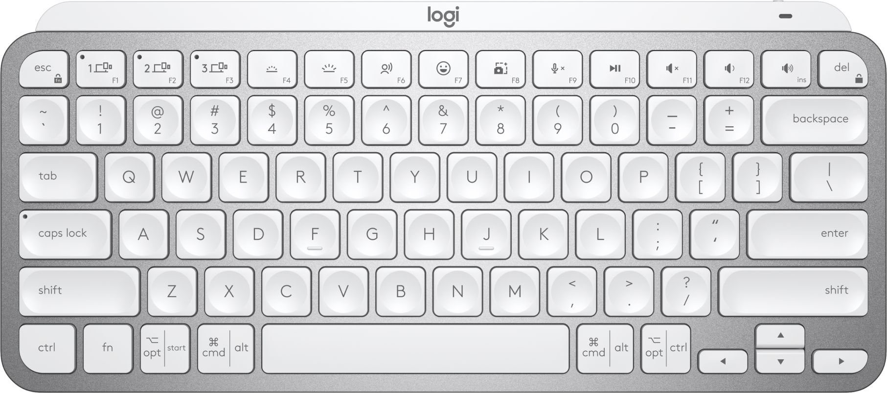 Logitech MX Keys Mini, Compact, Bluetooth, Backlit, USB-C, Metal Build- for MAC Wireless Standard Multi-device Keyboard Compatible with Desktop, Laptop, Tablet, iPad, Mac Mx Keys Mini-image-1