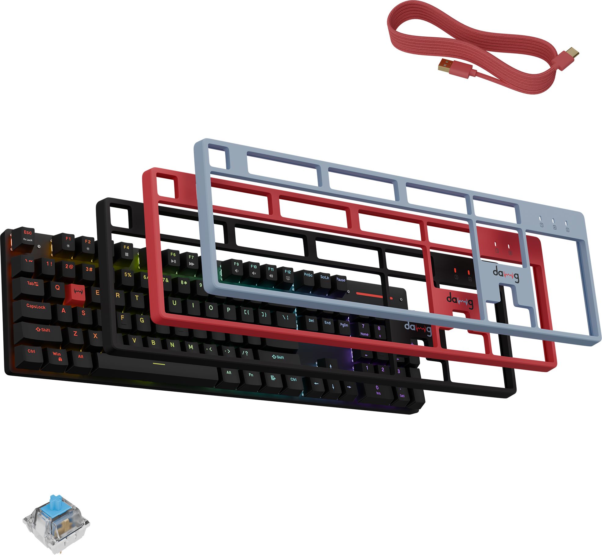 daWg Highkey 685 Wired USB Standard Gaming Keyboard Compatible with Desktop, Laptop-picture-19
