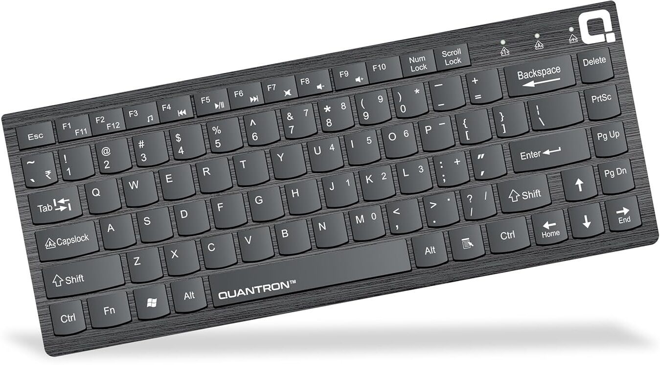 Quantron QKB-17, MINI KEYBOARD COMPACT AND SLEEK DESIGN Wired USB Laptop-size Multi-device Keyboard Compatible with Desktop, Laptop, Mac-picture-22