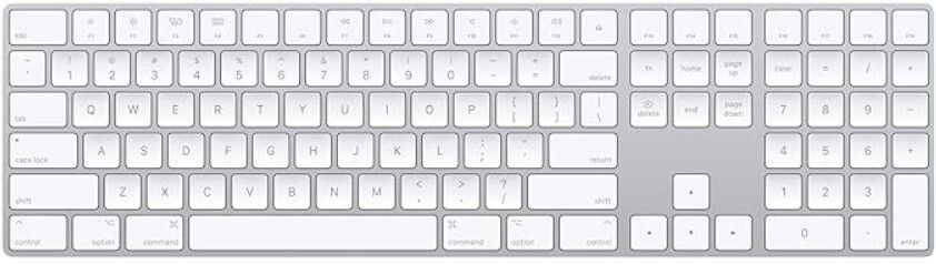 Apple Magic Keyboard with Numeric Keypad Bluetooth MaciPad English Silver Bluetooth Laptop Keyboard-image-9