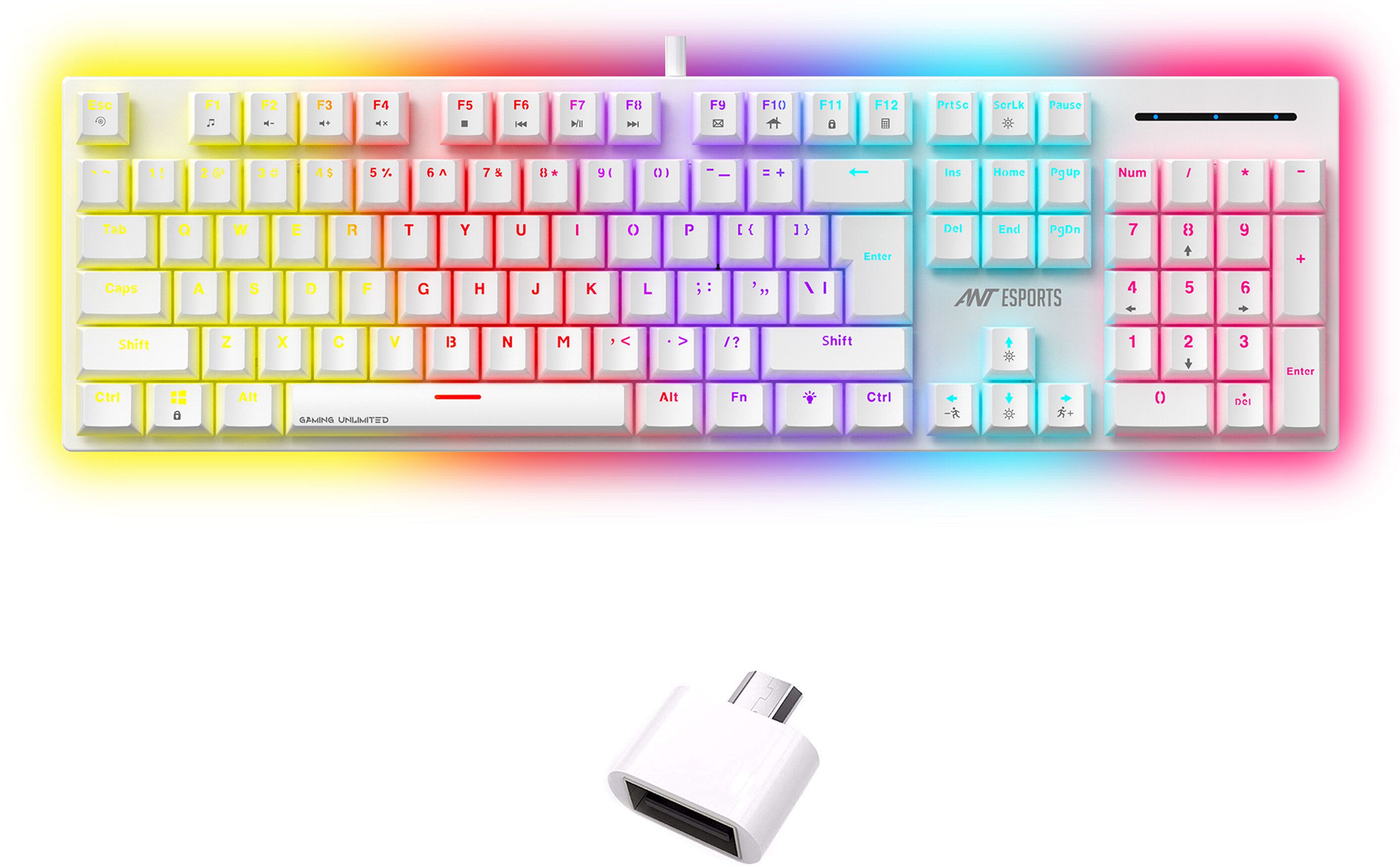 Ant Esports MK3400 PRO V3 Wired USB Standard Gaming Keyboard Compatible with Desktop, Mac Brown Switches-picture-34