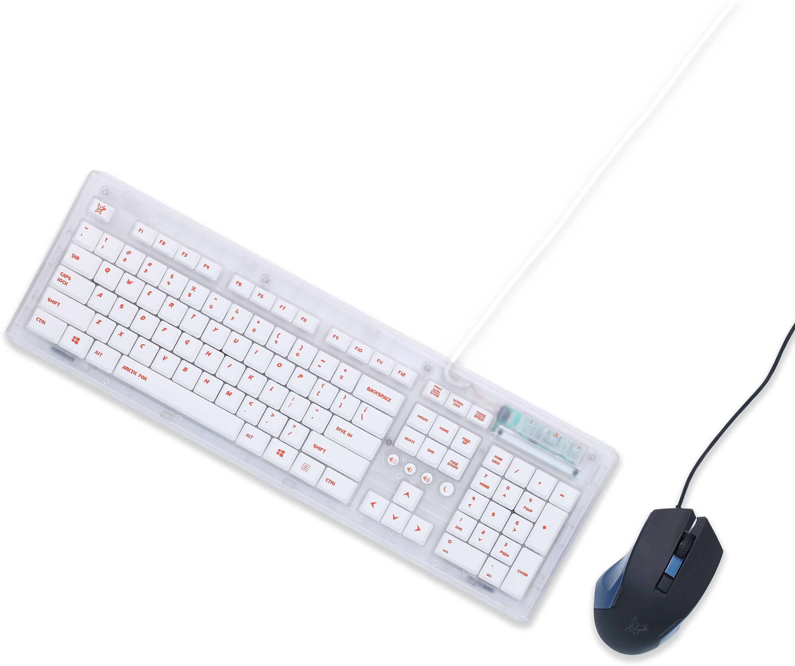 Arctic Fox Crystal Wired Keyboard and Mouse Combo Combo Set-image-4