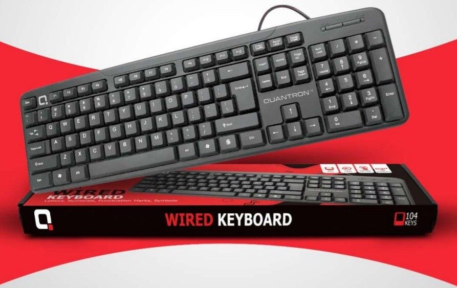 Quantron QKB-11 WIRED KEYBOARD, 1.2 M CABLE, DURABLE KEY LIFE USB BLACK. Wired USB Standard Desktop Keyboard Compatible with Desktop-image-45