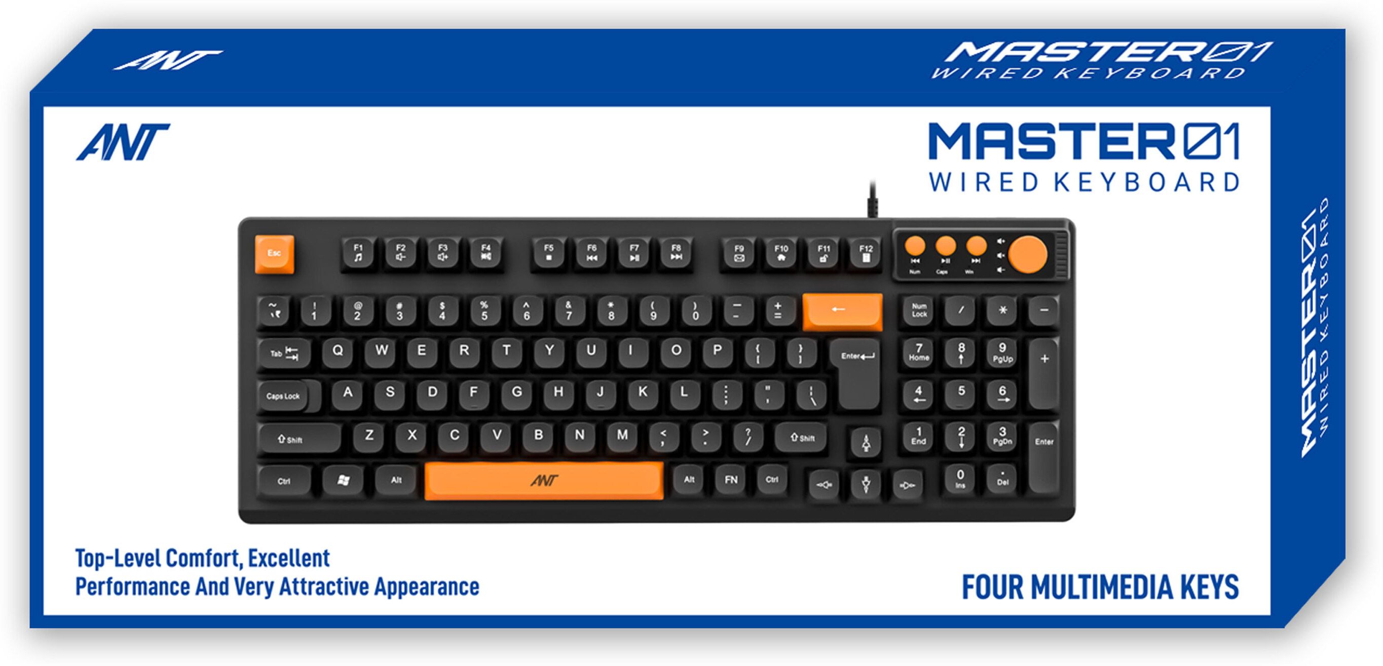 Ant Master 01 Wired USB Standard Desktop Keyboard Compatible with Desktop, Laptop-image-21