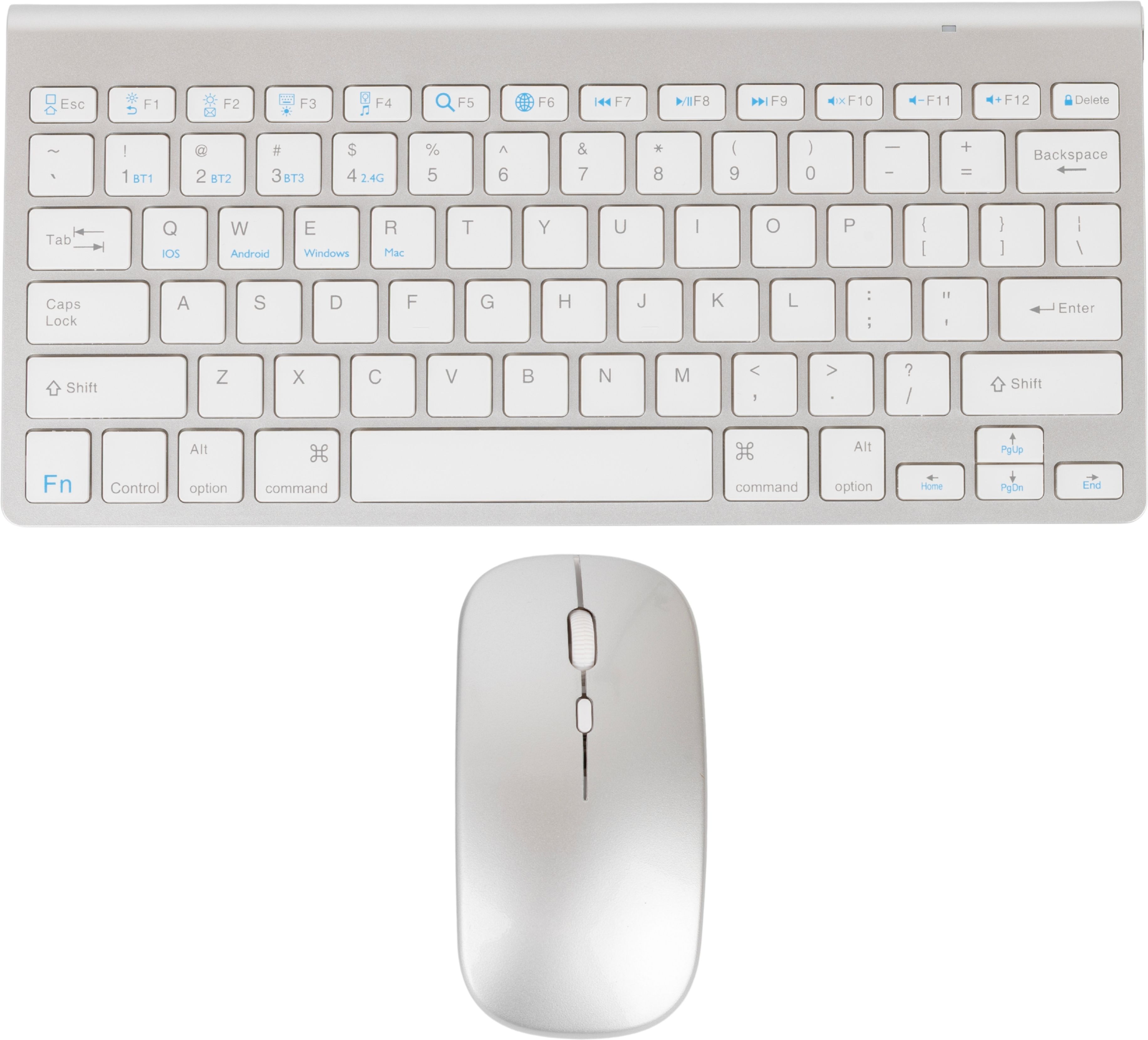 parspar Keyboard & Mouse Combo for Mac, Rechargeable Mini Size Wireless Standard Desktop Keyboard Compatible with Desktop, Laptop, Mac, Tablet-image-19
