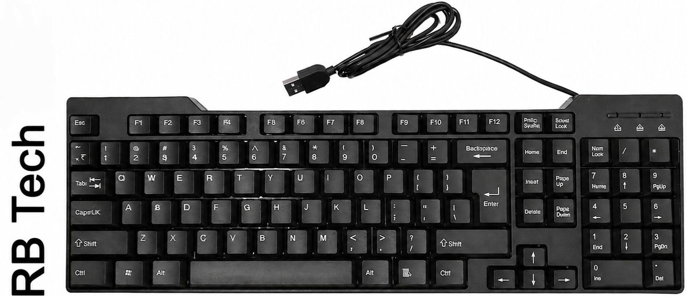 RB TECH FEEL PRO PS2 Handheld Desktop Keyboard Compatible with Desktop, iPad, Laptop, Mac, Tablet-image-16