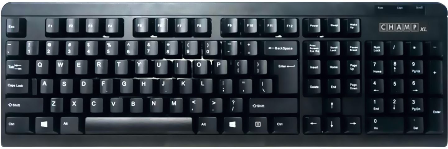 Tvs Electronics Champ XL Wired USB Standard Desktop Keyboard Compatible with Desktop, Laptop, Tablet, iPad, Mac-image-31