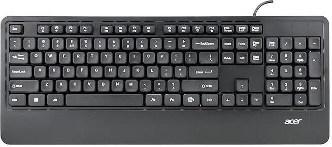 Acer Wired Keyboard with Palm Rest |Co-Pilot Shortcut Key | Rupee ₹ Symbol Wired USB Standard Desktop Keyboard Compatible with Laptop, Desktop-picture-46