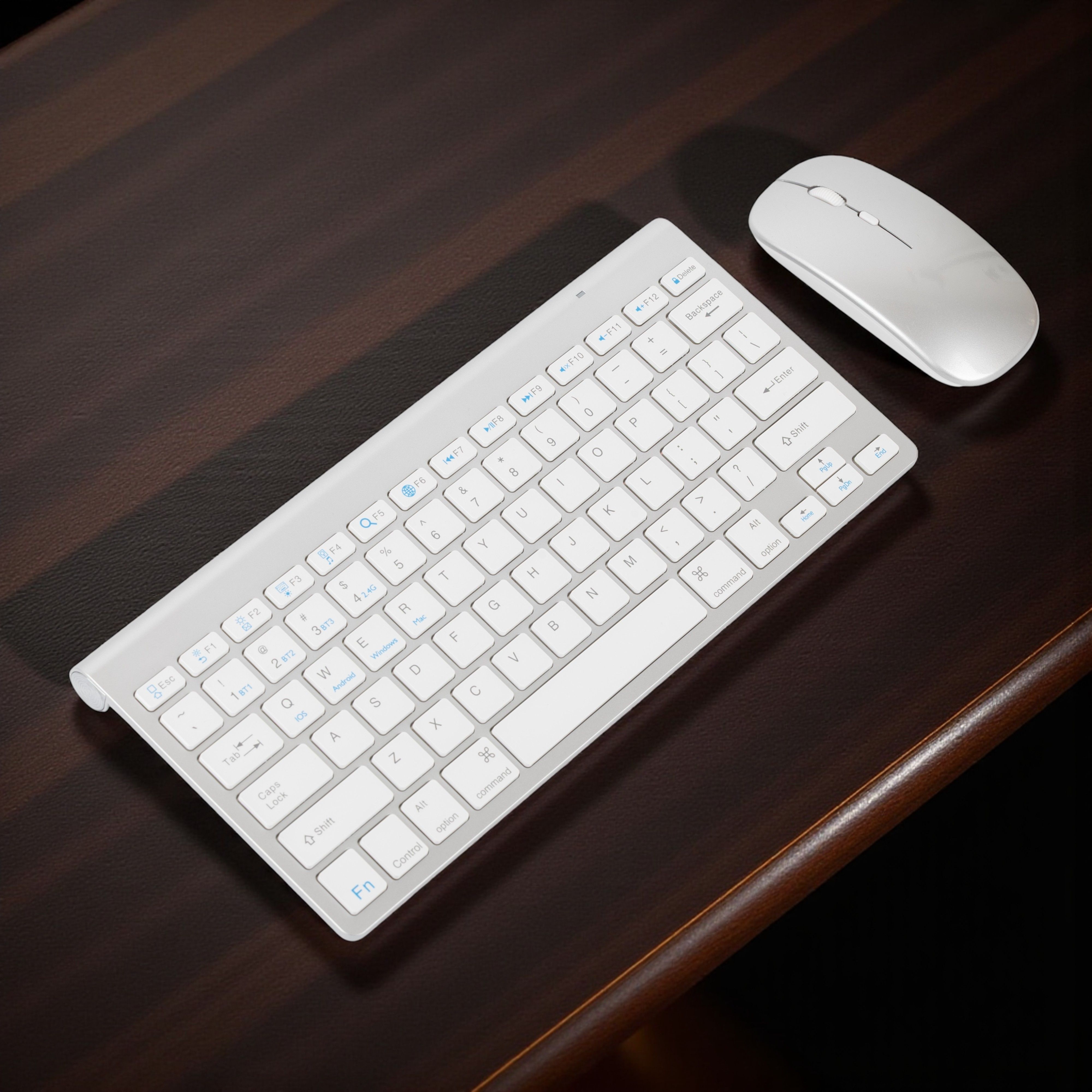 Shikshapatri Wireless Keyboard Mouse - Rechargeable 2.4G Keyboard Ergonomic Quiet Mac,Windows Wireless Standard Desktop Keyboard Compatible with Laptop, Mac, Desktop, Tablet-image-42