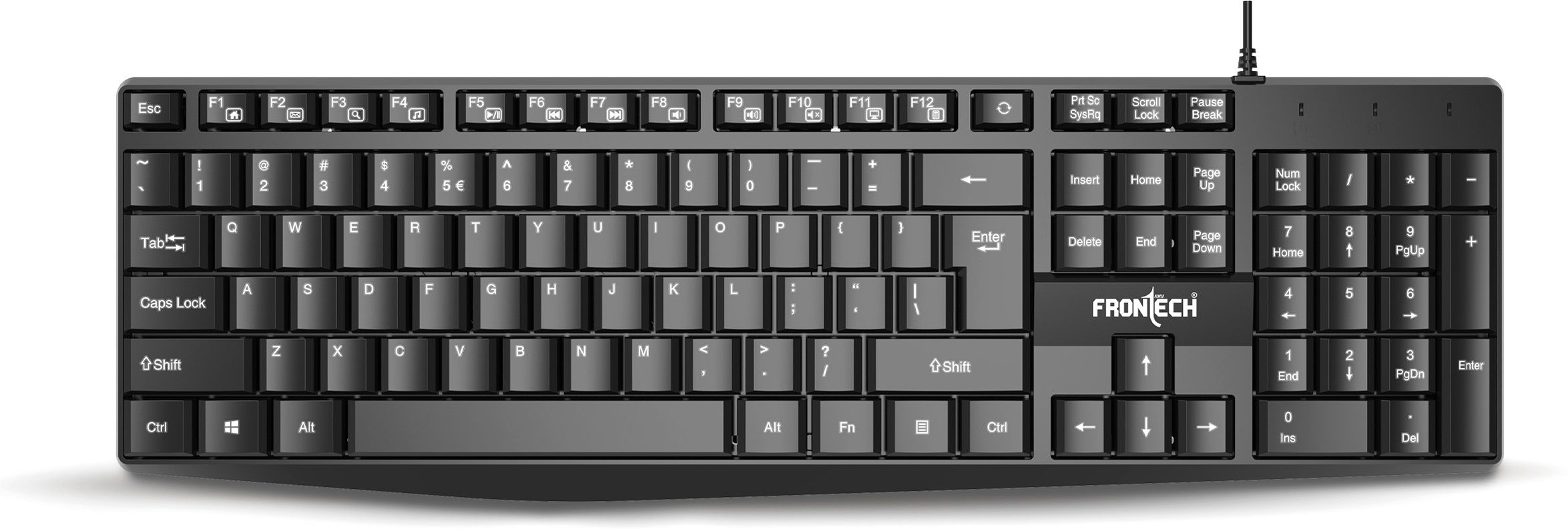 Frontech FT-1671 Wired USB Standard Desktop Keyboard Compatible with Desktop-image-7