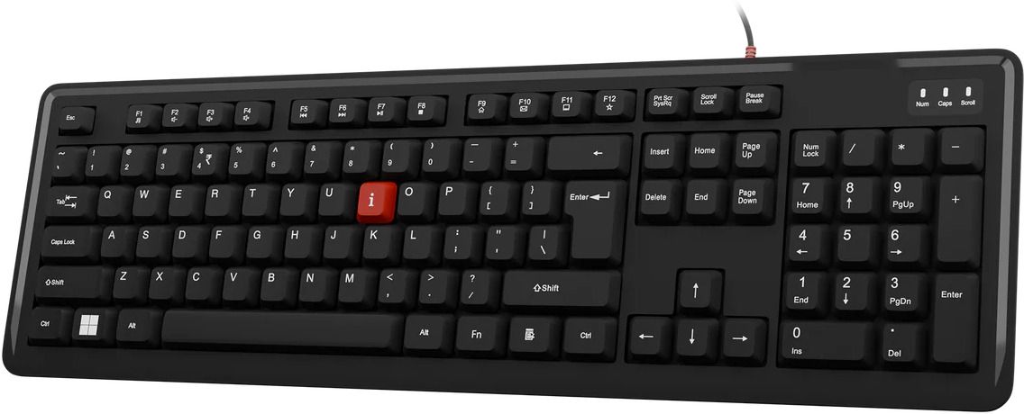 iball Qwerty 101 Wired Keyboard Delivers Smooth Typing and Reliable Performance Wired USB Standard Desktop Keyboard Compatible with Desktop, Laptop-image-33