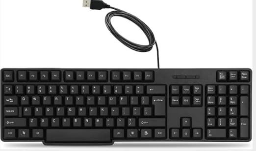 Adefex Wired Keyboard Full-Size USB Keyboard with Numeric Keypad Plug and Play - Black PS2 Standard Desktop Keyboard Compatible with Desktop, iPad, Laptop, Mac, Tablet-image-41