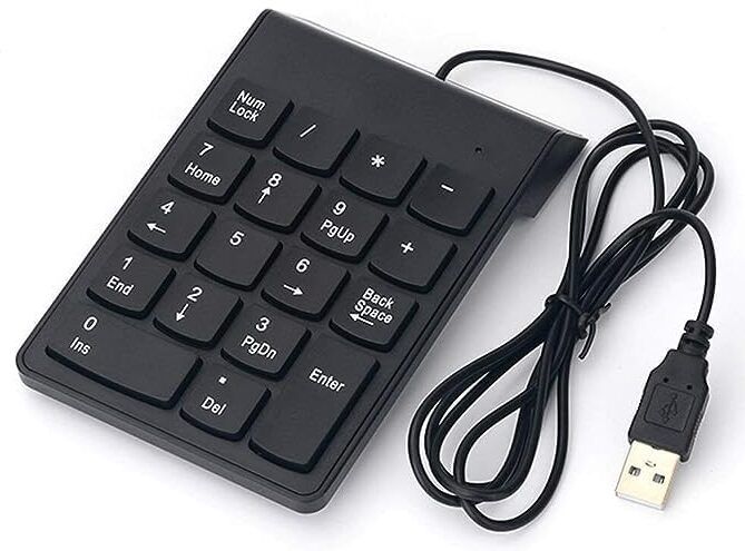 VOOCME Slim Mini 18 Keys Number Pad Digital Keyboard Wired USB Standard Gaming Keyboard Compatible with Laptop, Desktop, Tablet, iPad, Mac-image-19