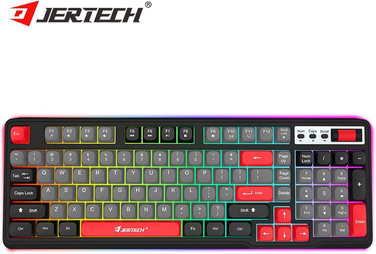 jertech DK700 RED Wired USB Standard Gaming Keyboard Compatible with Desktop, Laptop, Mac-picture-22