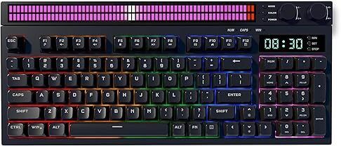 Azoth Eclipse Black 94 Keys Trimode Gaming Membrane Keyboard, RGB Backlit Wired USB Tenkeyless Gaming Keyboard Compatible with Desktop, Laptop, Mac, Tablet-picture-43