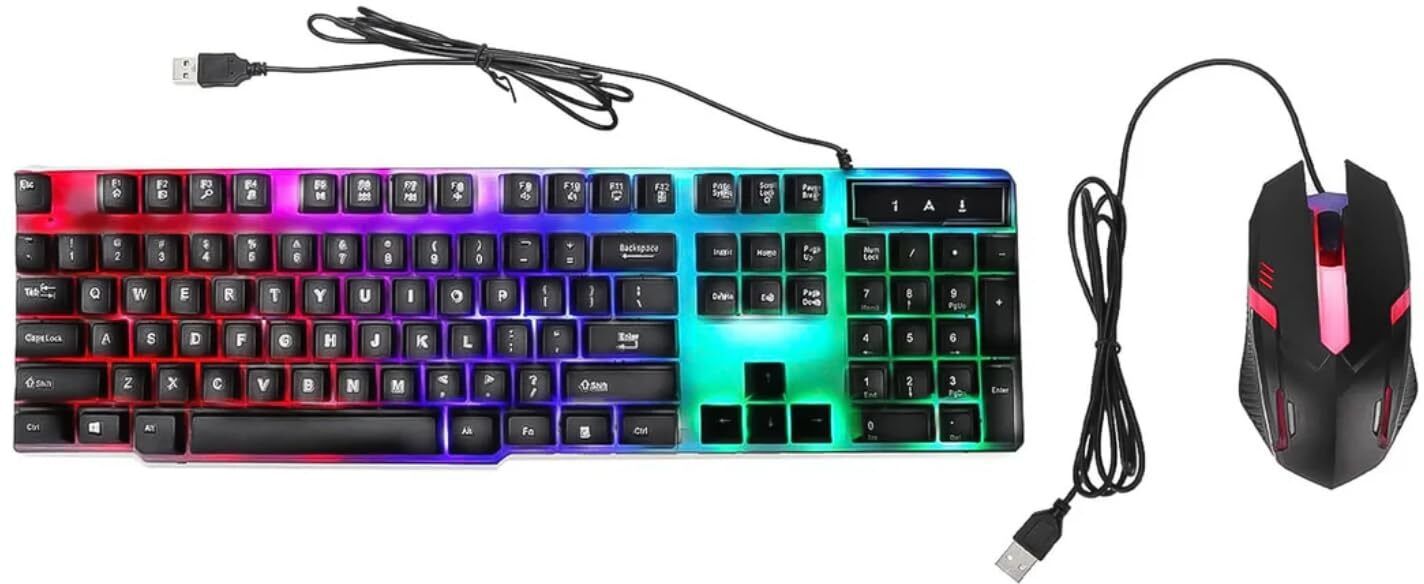 Lipzie Colorful Gaming Keyboard and Mouse Set | 104-Key Cool Backlit ABS Keyboard Wired USB Standard Gaming Keyboard Compatible with Desktop, Laptop-picture-39