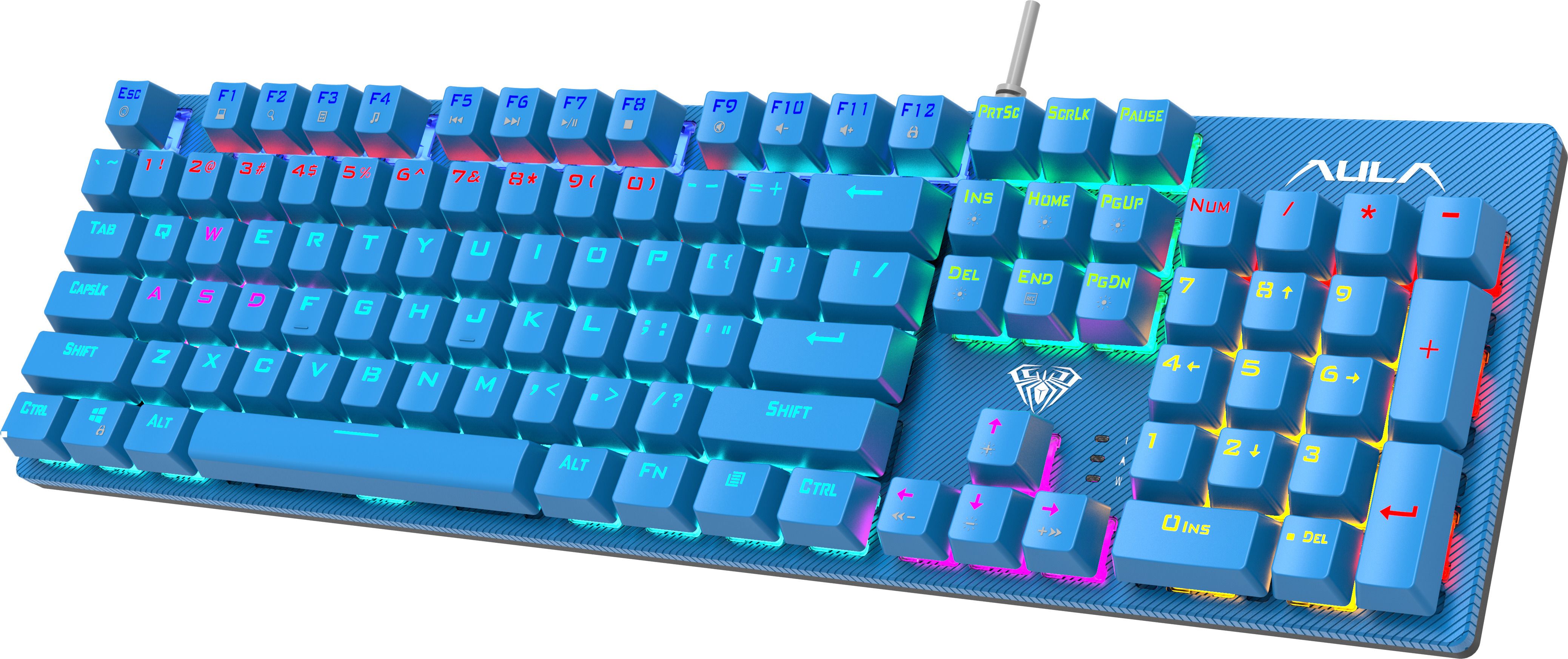 Aula S2022 Mechanical Wired USB Standard Gaming Keyboard Compatible with Desktop, Laptop, Mac stand support,S2022-image-40