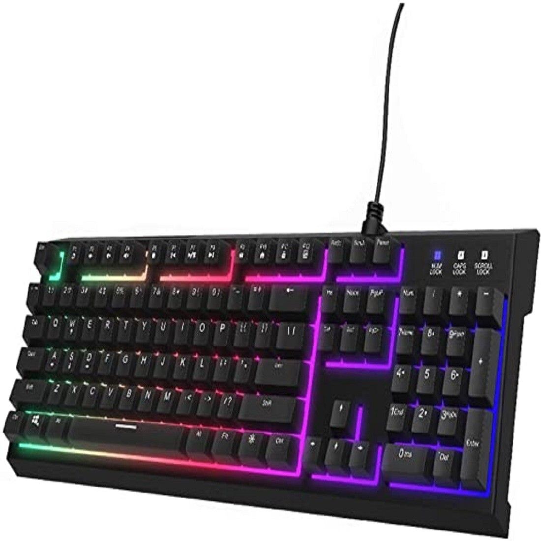 ASTRUM Backlit Wired Mechanical Gaming Keyboard - KM350 Wired USB Standard Gaming Keyboard Compatible with Desktop, Laptop, Mac , with gaming mode ,stand support,multimedia_keys,Astrum KM350-image-1