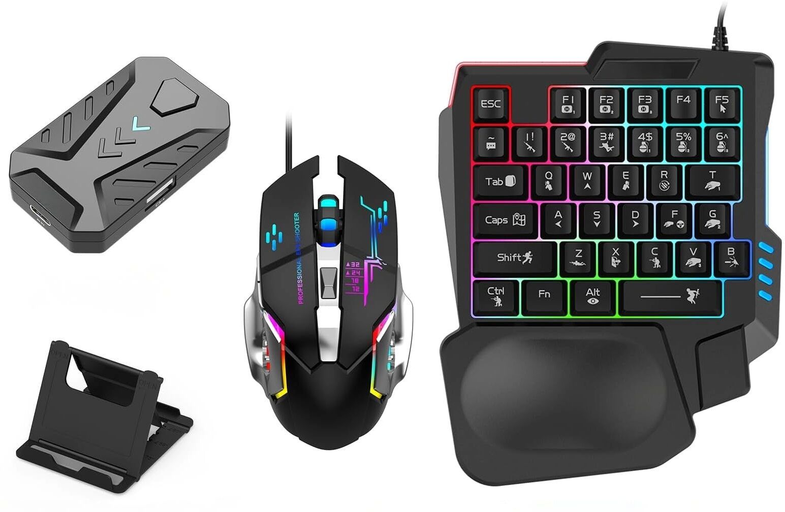 CELMEX Bluetooth Gaming Keyboard Mouse Convertor For Smartphone 4 in 1 Combo Bluetooth Standard Gaming Keyboard Compatible with Desktop, iPad, Laptop, Mac, Tablet-picture-40