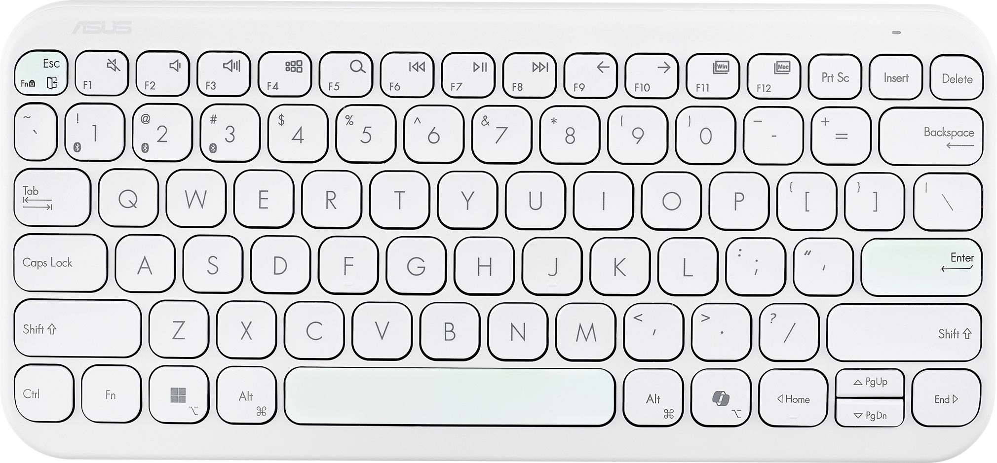 ASUS Marshmallow KW100 Bluetooth Laptop-size Multi-device Keyboard Compatible with Desktop, Laptop, Mac, Tablet-picture-16